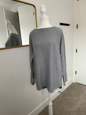 Michael Kors Gray Sweater with Gold Label